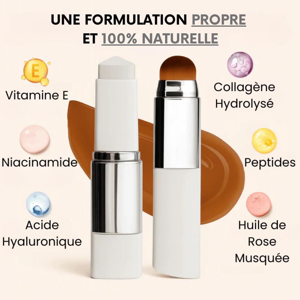 Fond de teint 2-en-1 avec pinceau intégré